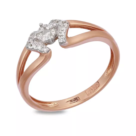 Кольцо с бриллиантами из золота