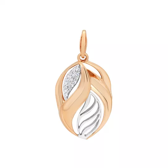 Подвеска с фианитом из золота