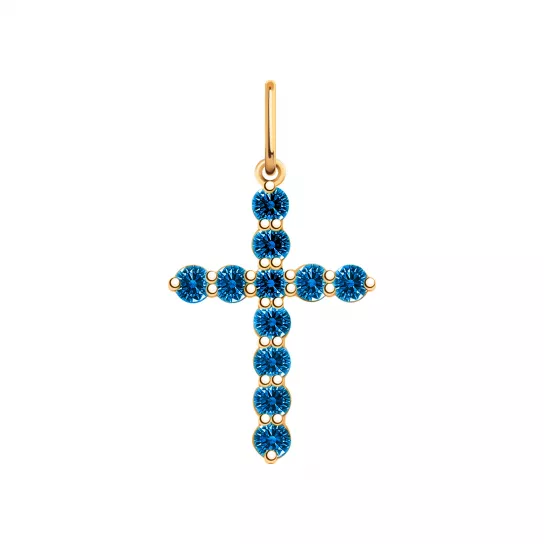 Подвеска с фианитом из золота