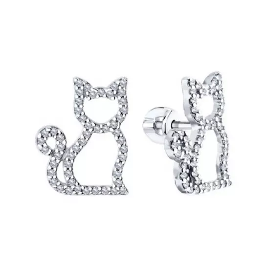 Пусеты из серебра