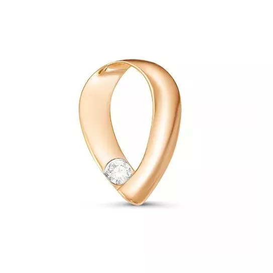 Подвеска с фианитом из золота