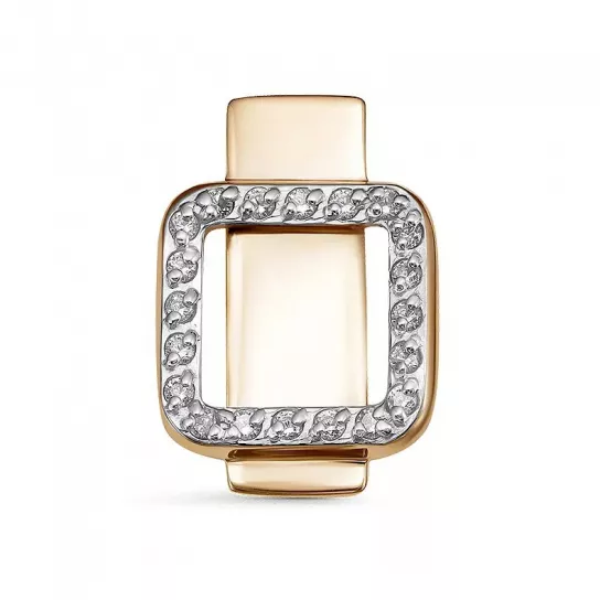 Подвеска с фианитом из золота