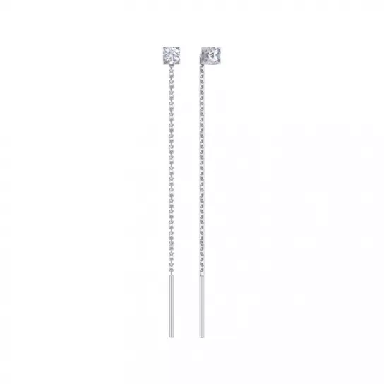 Серьги-продевки из серебра