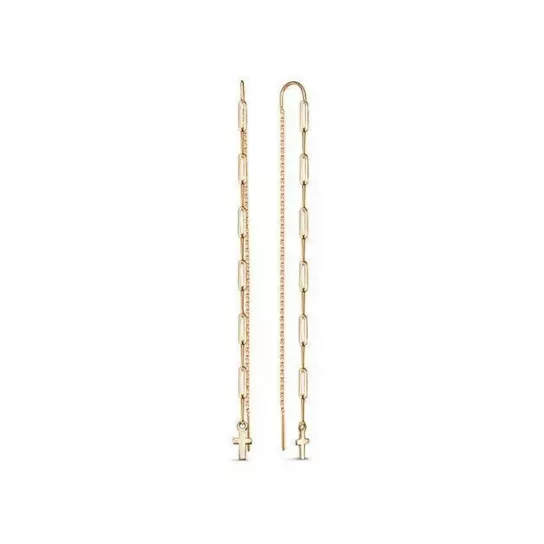 Серьги-продевки из золота