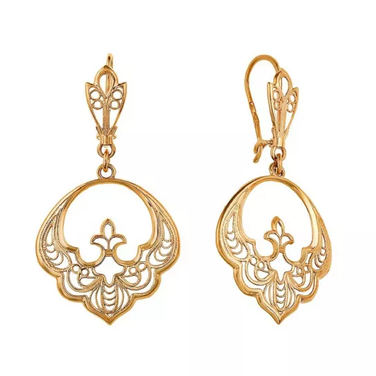 Серьги-калачи из золота