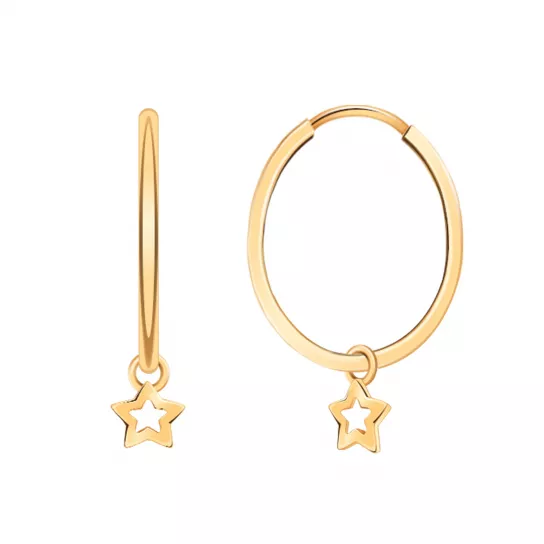 Серьги-конго из золота