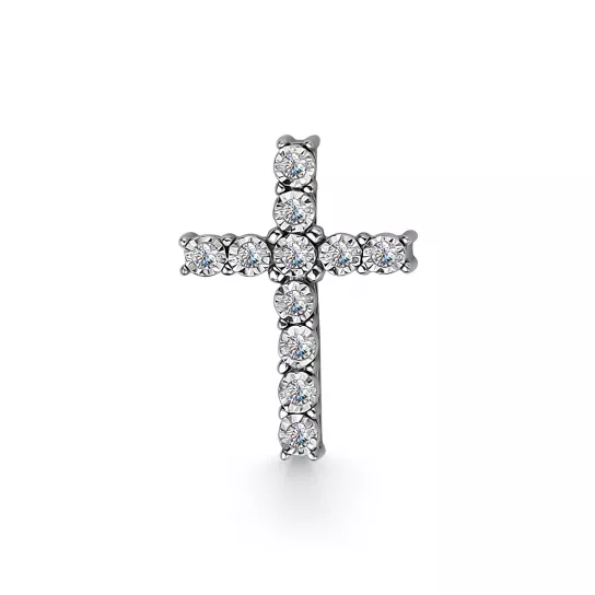 Крест с бриллиантами из золота