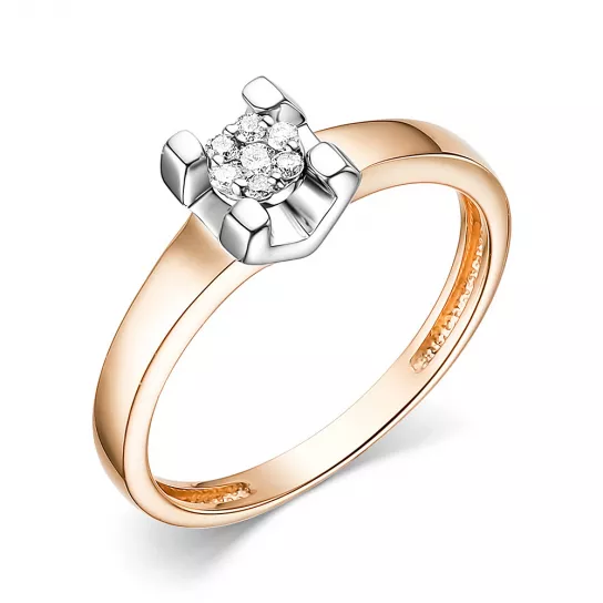 Кольцо с бриллиантами из золота