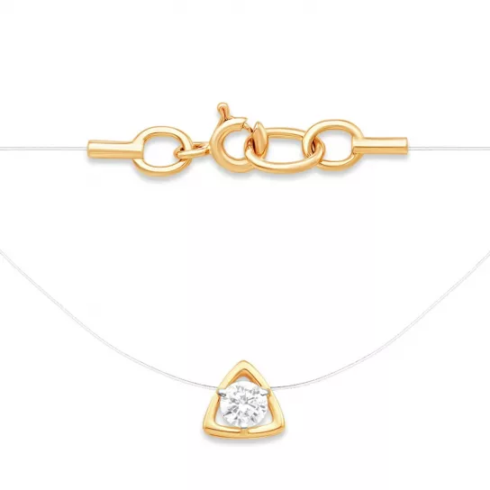 Колье с фианитом из золота