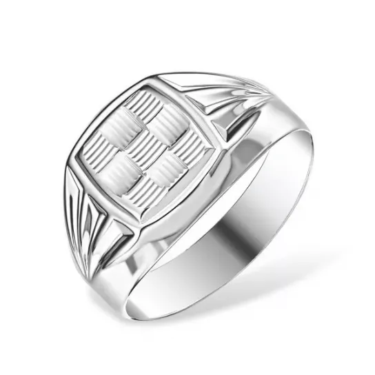 Кольцо-печатка из серебра