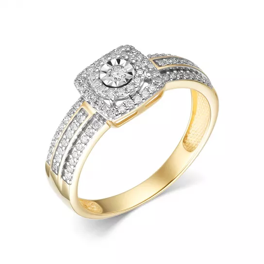 Кольцо с бриллиантами из золота