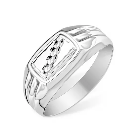 Кольцо-печатка из серебра