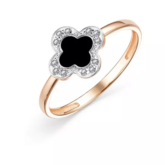 Кольцо с фианитом из золота