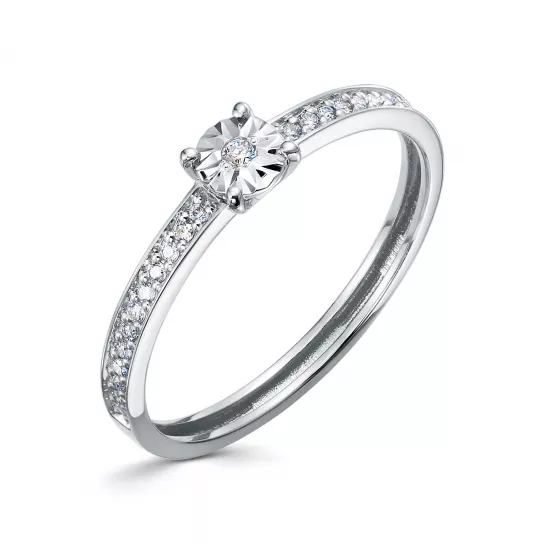 Кольцо с бриллиантами из золота