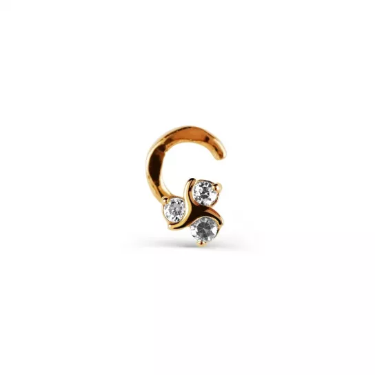 Пирсинг с фианитом из золота