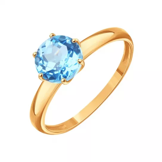 Кольцо с топазом из золота