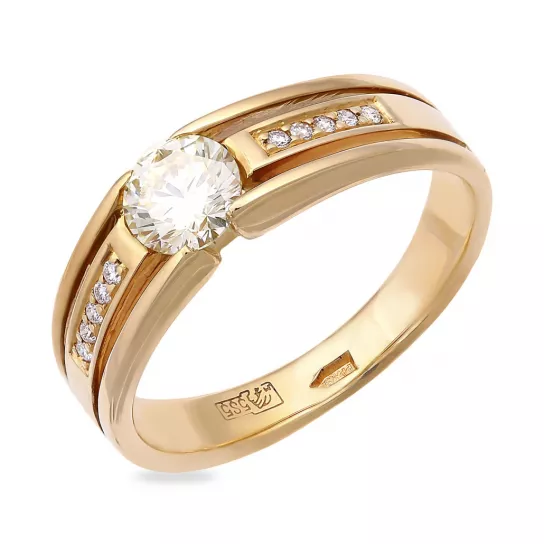 Кольцо с бриллиантами из золота